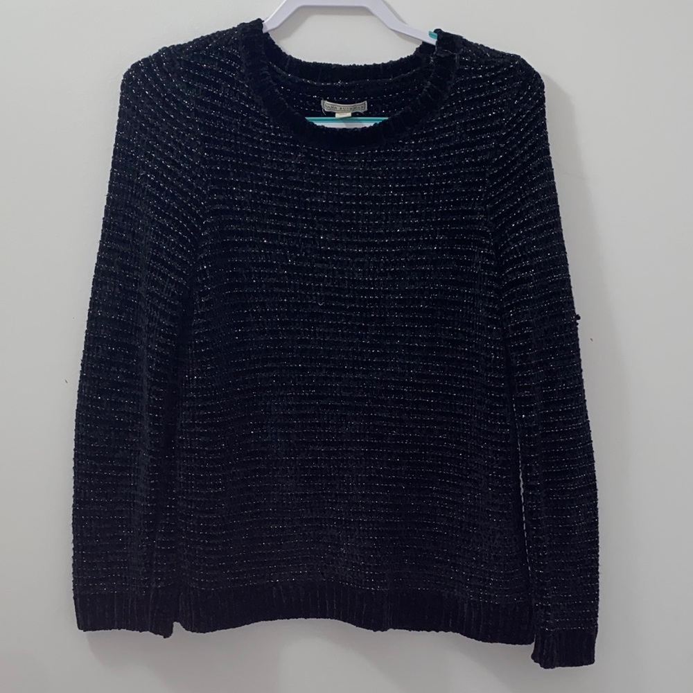 Dana Buchman Black Textured Women's Sweater